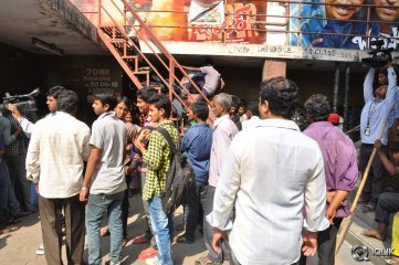 Bandipotu Movie Hungama at Sandhya Theatre
